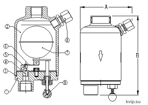 ADCA FA16SS DN12-34 DN15-20 конденсатоотводчик для сжатого воздуха (из нержавеющей стали)_Р1