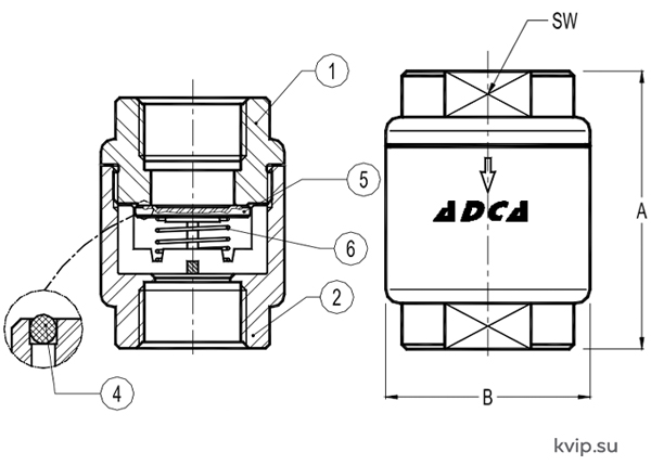 ADCA RT25 клапан обратный_Р2